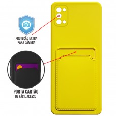 Capa para Samsung Galaxy A03s - Emborrachada Case Card Amarela